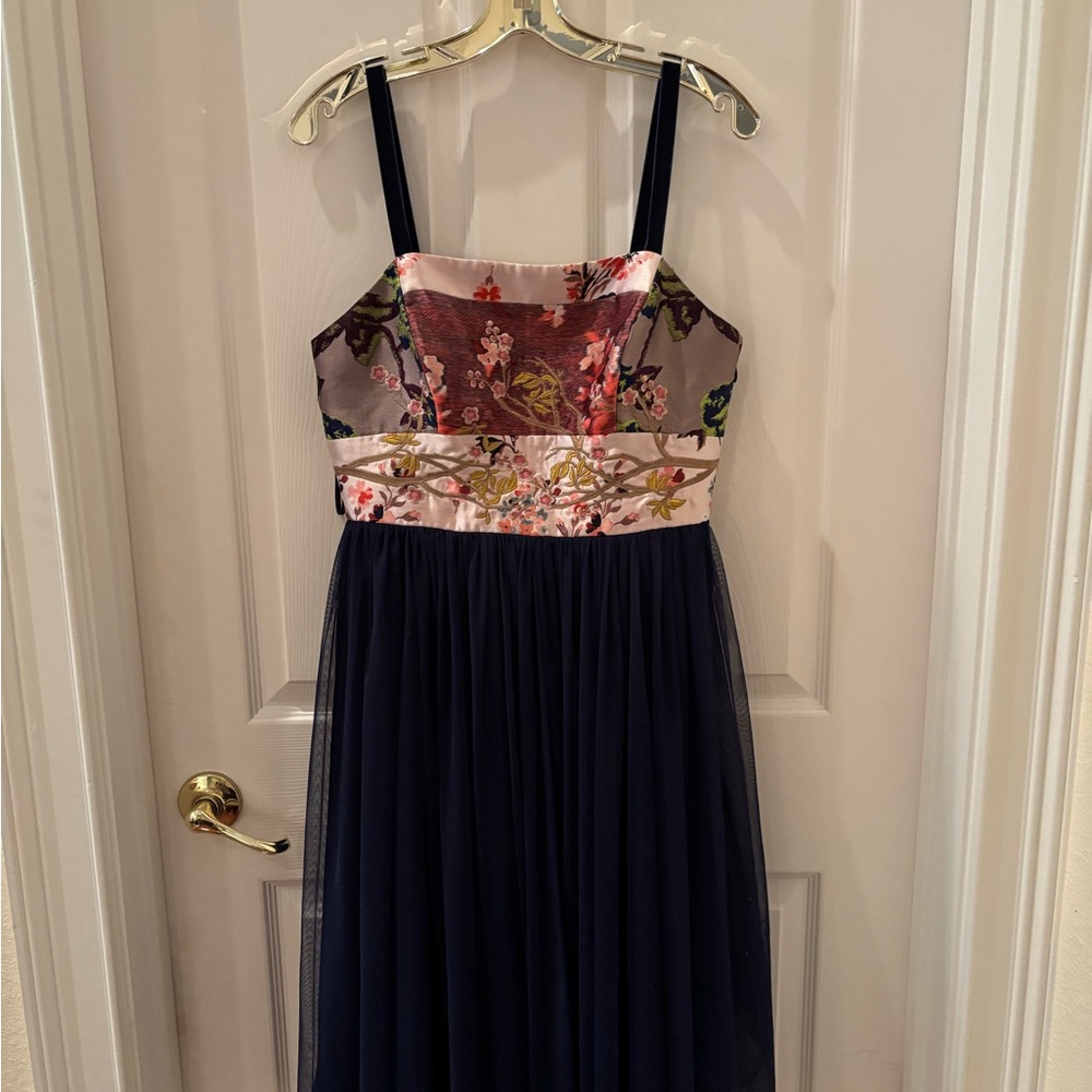 Moulinette Soeurs Anthropologie Cherry Blossom Embroidered Dress Tulle Skirt